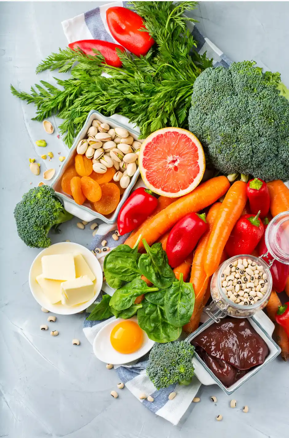 Variety of meats, cheeses, nuts, fruits, and vegetables for the Metabolic Kitchen